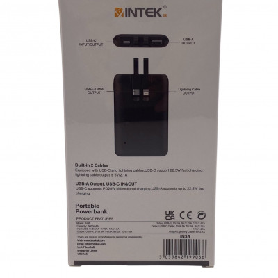INTEK 5000mAh Portable Powerbank  Slim Series